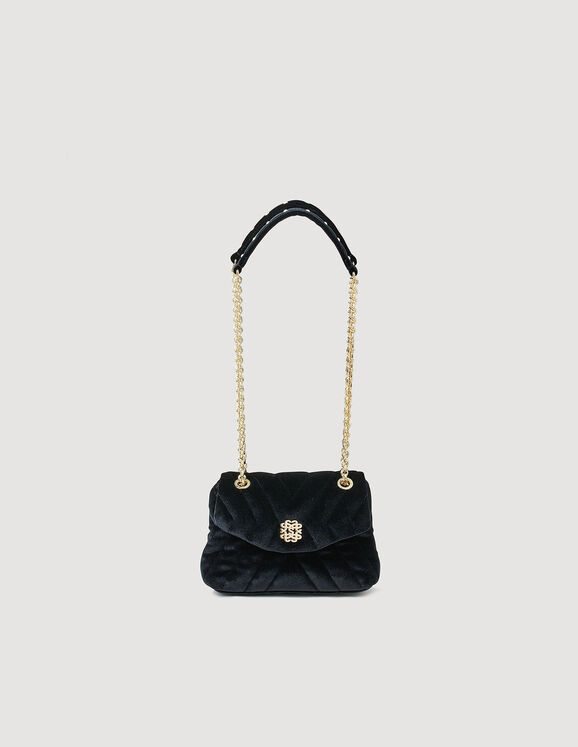 Tasche Mila aus Stepp-Samt Schwarz Femme