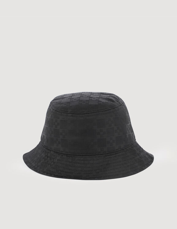 Bucket Hat aus Nylon Schwarz Homme