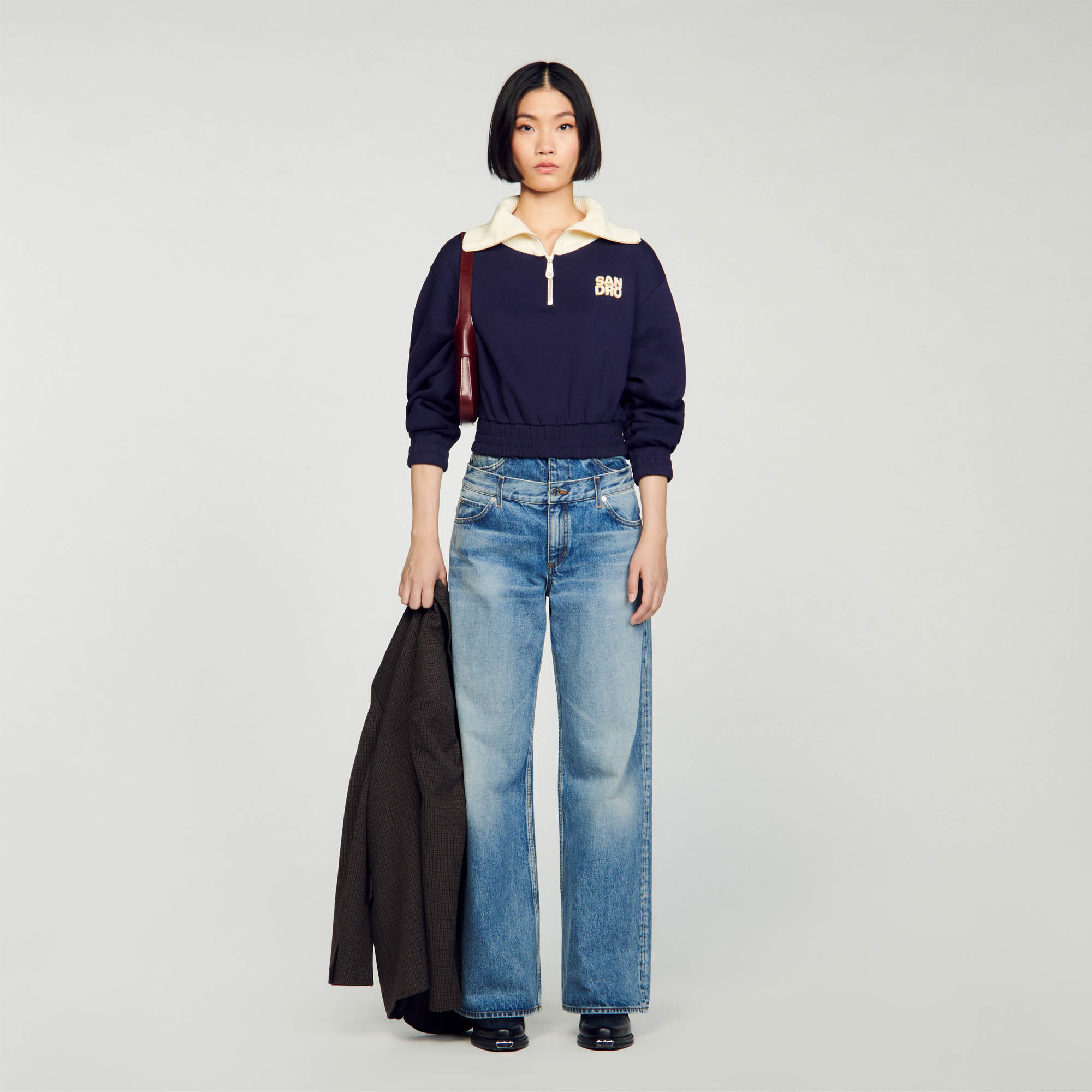 Sweat shirt bleu marine femme on sale