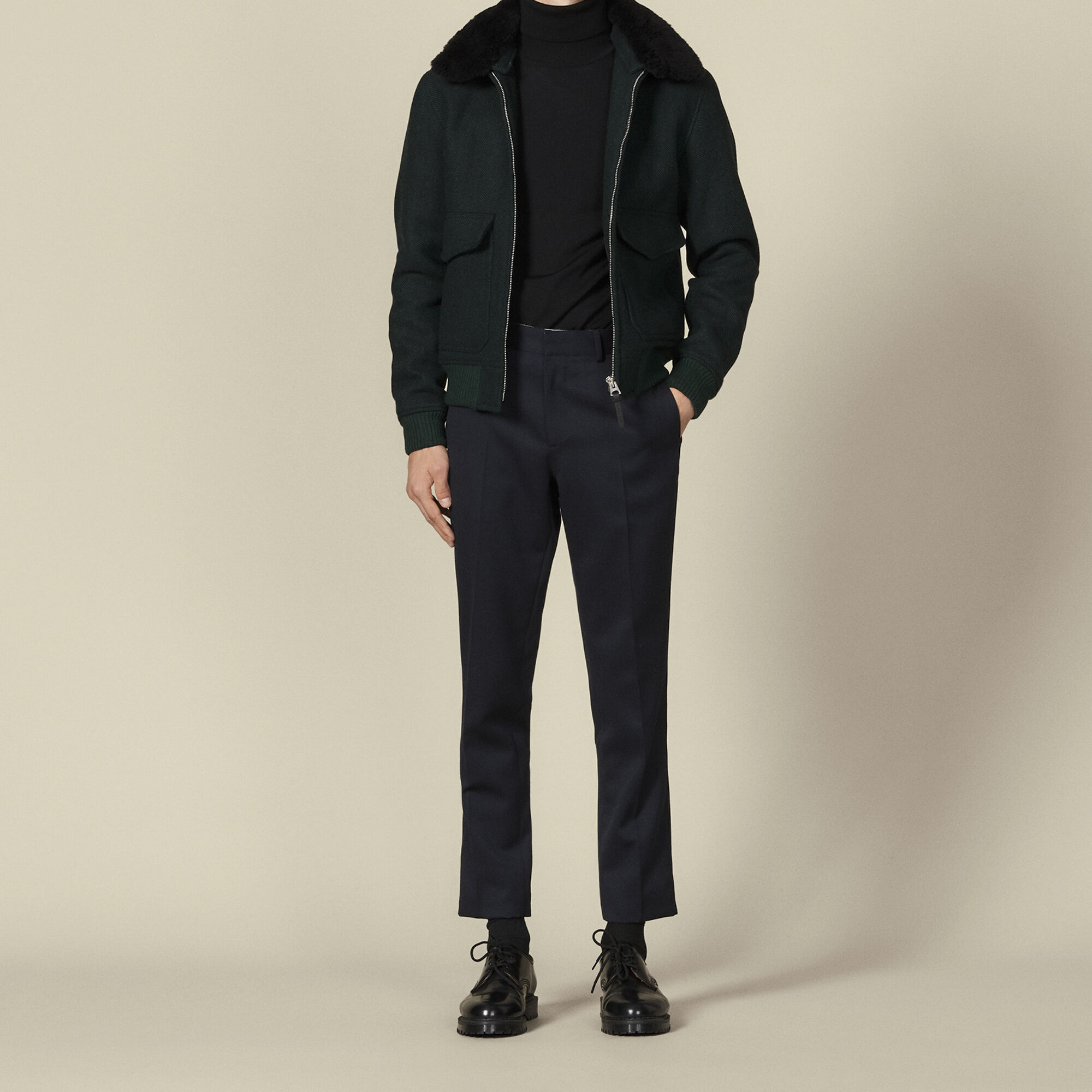 Sandro best sale aviator jacket