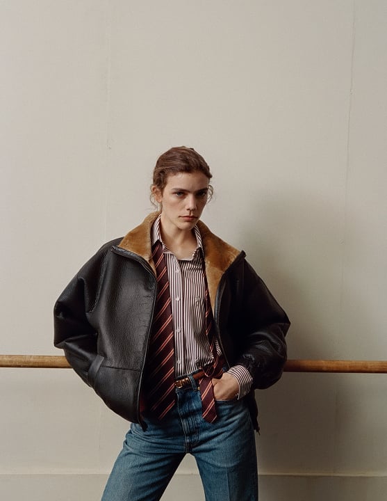 Braune Damenlederjacke - Sandro Paris